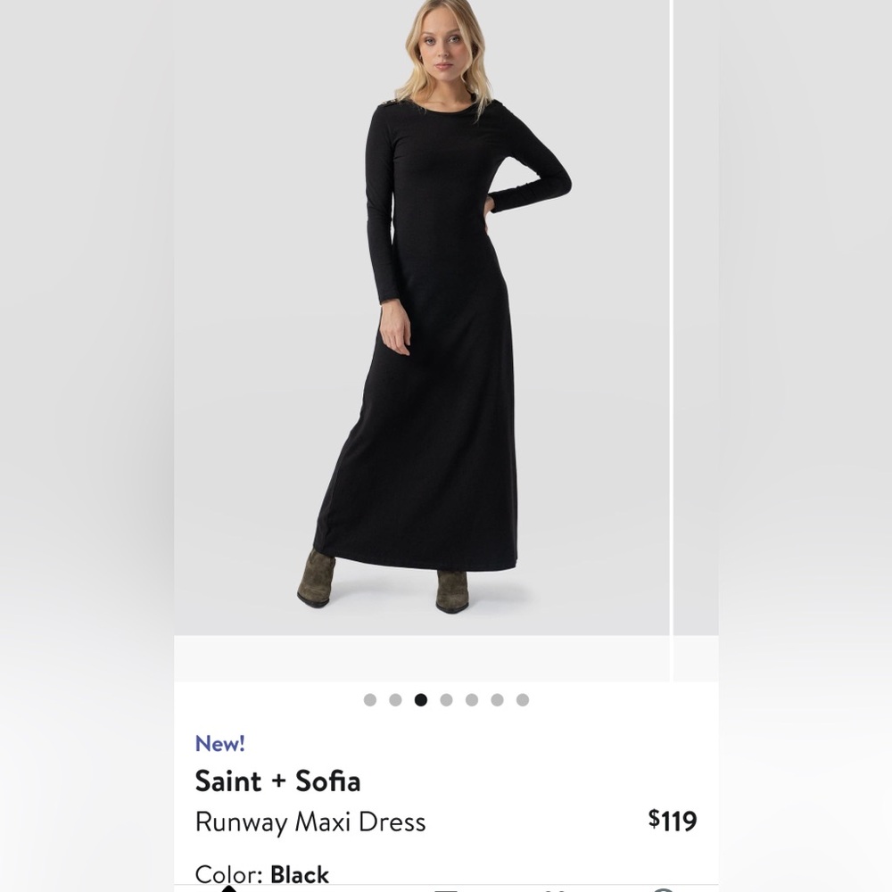 Elegant Black Long Sleeve Dress